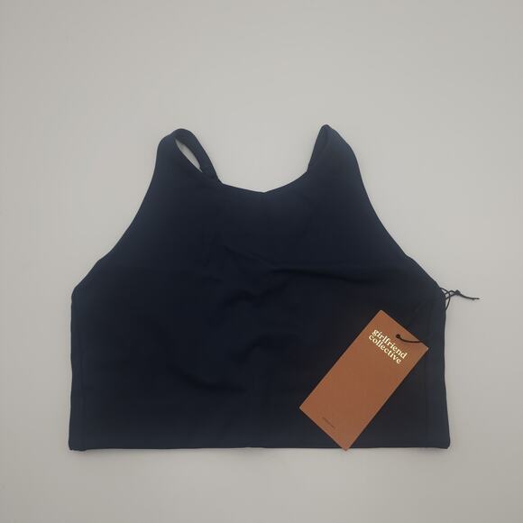 Girlfriend Collective Topanga Halter Sports Bra in Navy Size M - Picture 1 of 8
